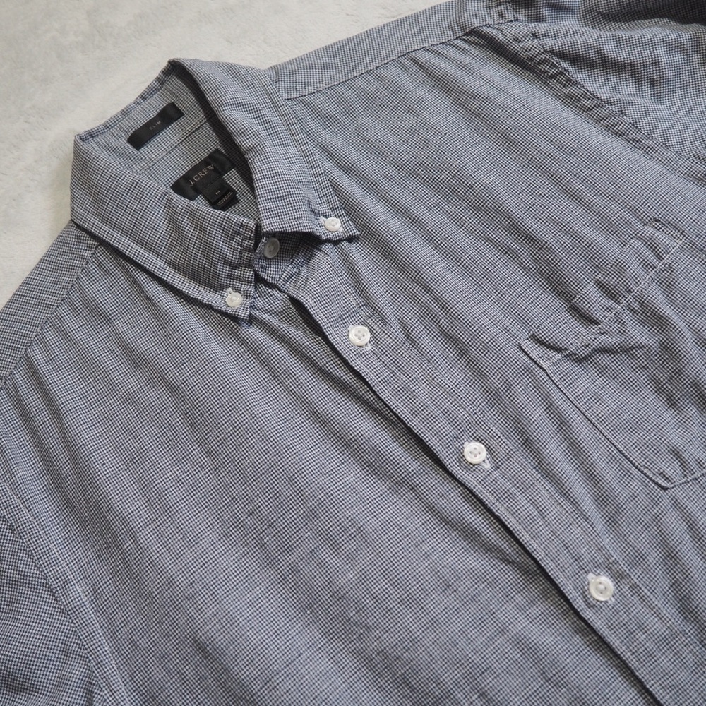 J Crew Baird McNutt Shirt Men Sz M Slim Striped Irish Linen Long Sleeve